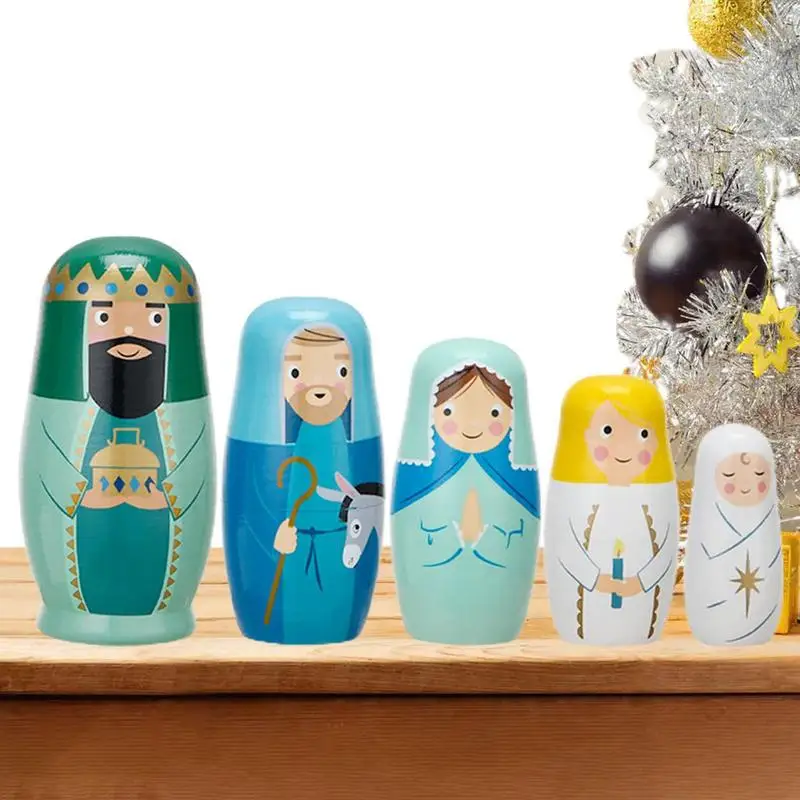 Jesus Nesting Dolls  Russian Matryoshka Educational Toys  Silicone Stacking - £19.46 GBP+