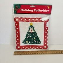 Vtg Sealed NIP Holiday Potholder Christmas Tree Santa Face Gold Silver A... - £7.95 GBP