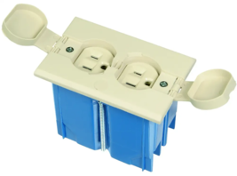 Carlon B121BFBRR Floor Box Duplex Outlet Receptacle Adjustable to 1-7/8&quot; - £21.57 GBP