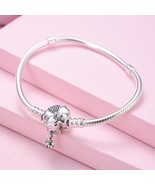 925 Silver Moments Wildflower Meadow Clasp Standard Snake Chain Bracelet  - $48.02 CAD+