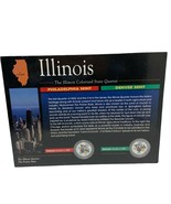 Illinois Colorized State Quarter NEW Philadelphia &amp; Denver Mint - £6.75 GBP