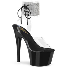 PLEASER ADORE-791-2RS Women&#39;s 7&quot; Heel Platform Ankle Cuff W/RS Sandal Shoes - £53.15 GBP