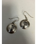 Silver Mesa Native American Made Jack Rabbit Mimbres Sterling Silver Ear... - $87.07