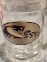 Patriots Beer Stein Glass Football NFL Licensed New England - $12.60