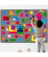 64Pcs Preschool Shapes Teaching Felt Board Story Set 3.5 Ft Colorful Mon... - £30.01 GBP