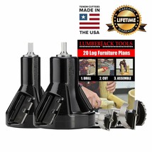 Lumberjack Tools 1" & 2" Commercial Starter Kit CSK2 Log Furniture Tenon Cutter - $219.99