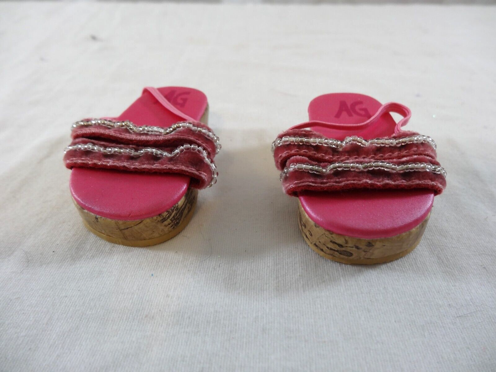 Primary image for American Girl 18” Doll Licorice's Best Friend Outfit Shoes Pink Sandals Beading