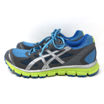 Asics Gel Scram Trail Running Shoes Women&#39;s Size 8 Ice Blue/Lime T2J6N - $29.99