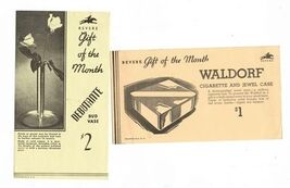 Revere Copper Gift of the Month Cards Bud Vase &amp; Cigarette / Jewel Case ... - $17.82