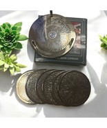 Vtg 1996 International Silver Plated 7 Piece Coaster Set 6 Coasters W/Ho... - $268.45 MXN