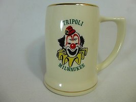 Tripoli Milwaukee Clown Face Souvenir Beer Mug Ceramic Stein Balfour - $19.79