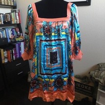 NWT Bebe Silk Tunic Dress square neck size small S - $34.13
