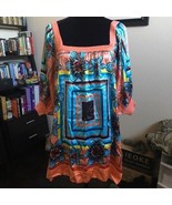 NWT Bebe Silk Tunic Dress square neck size small S - $46.36 CAD