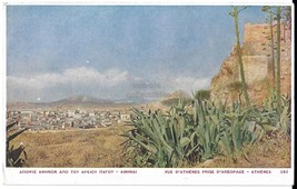 GREECE ATHENS postcard, GENERAL VIEW fm AREOPAGUS HILL c1916, vintage , ... - £6.25 GBP