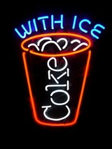 Coca Cola &#39;Coke With Ice&#39; Neon Sign 17&quot;x10&quot; - £111.08 GBP