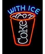 Coca Cola &#39;Coke With Ice&#39; Neon Sign 17&quot;x10&quot; - £110.97 GBP