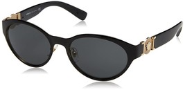 Versace Sunglasses VE2179 1291/87 55mm Black Pale Gold / Grey Lens - $139.95