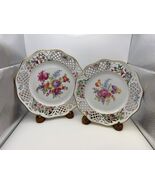 Schumann Bavaria Dresden Line Bouquet Pierced Luncheon Plate &amp; Salad Plate - $69.99