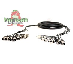 XLR Snake Cable Patch (10ft X 8 Channels) by FAT TOAD - Studio Stage, Live Sound - £27.38 GBP