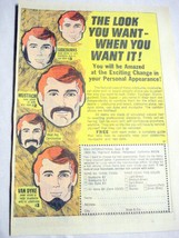 1969 Color Ad Man International Hollywood, Ca. Sideburns, Mustache, Van ... - $7.99