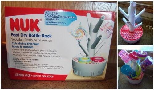 NUK Baby Infant Toddler Fast Dry Battery Operated White Bottle Rack New New - $7.70