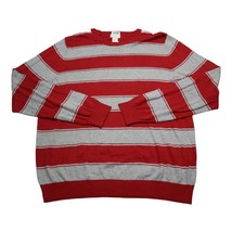 Sonoma Shirt Mens 2XL XXL Red Grey Striped Sweater Pullover Sweatshirt New Tags - £19.45 GBP