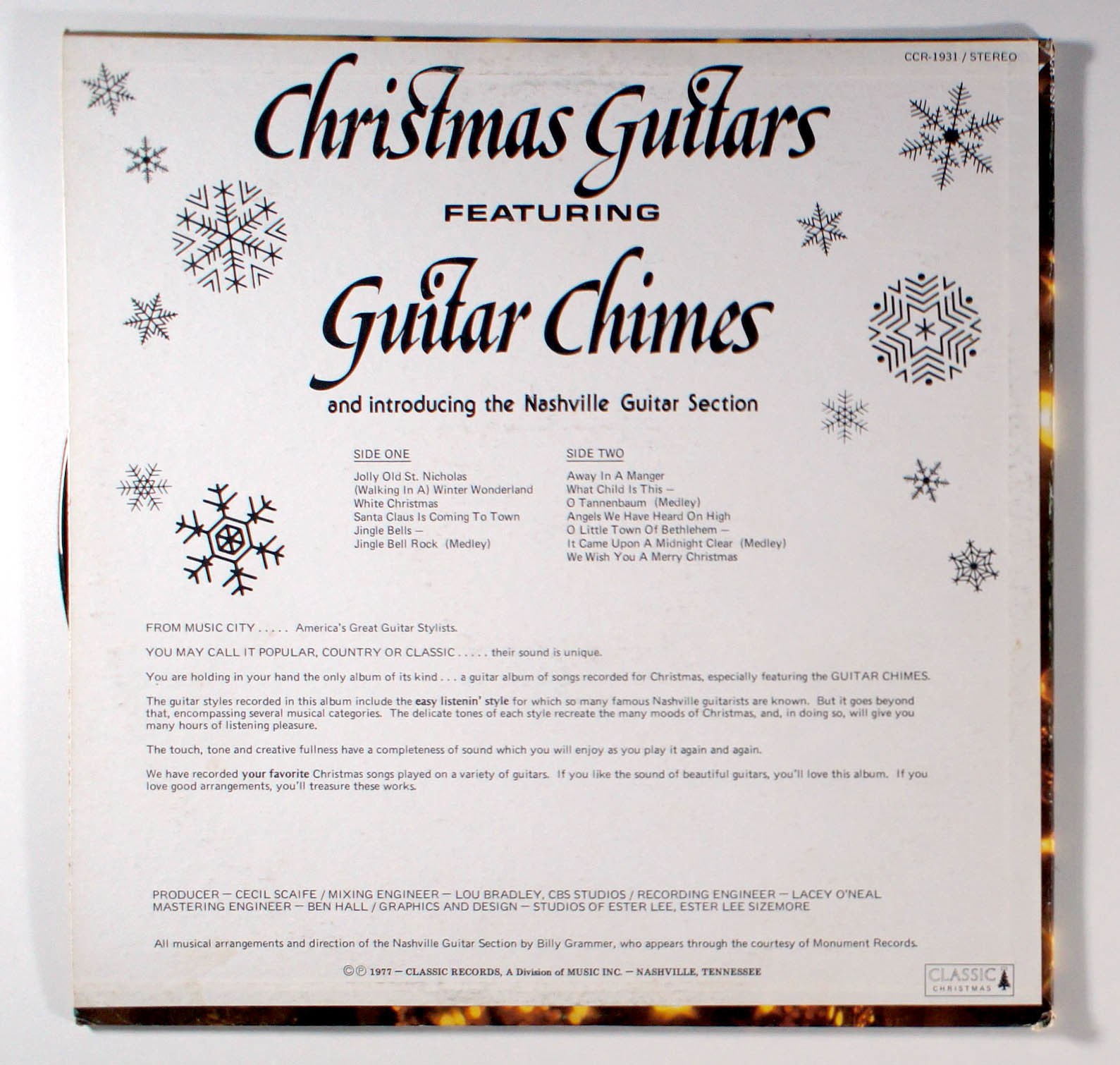 Christmas Guitars (1977) Vinyl LP • Chimes, Jingle Bell Rock, Tannenbaum Item image 2
