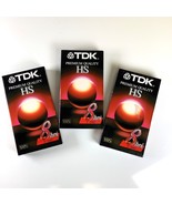 Lot of 3 TDK VHS Premium Quality HS 8hr T-160 Recording VHS Tapes Factor... - $267.12 MXN