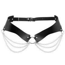 New Goth Punk PU Leather Belt With Chains Body Harness Sexy Waist Accessories St - £15.72 GBP