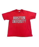 Vintage 1990&#39;s Champion Boston University Red Single Stitch T-Shirt Men&#39;... - $41.14 CAD