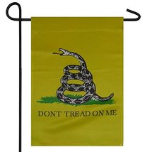 12x18 Printed Gadsden Don&#39;t Tread On Me White Snake Garden Flag 12&quot;x18&quot; - £3.31 GBP