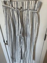 Madewell Linen-Cotton Paperbag Pants in Dark Baltic Stripe - $34.65