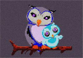 Pepita Needlepoint kit: Owl Mom and Baby, 10&quot; x 7&quot; - $50.00+