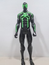 Hasbro Marvel Big Time Spiderman 12&quot; Inch Titan Hero Series Figure Green Black - £10.94 GBP