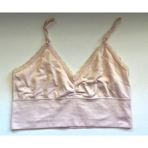 Victoria&#39;s Secret Eyelet Trim Blush Pale Pink Wireless Bralette Women&#39;s Small S - £9.45 GBP