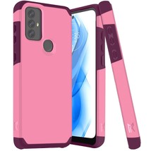 Tough Strong Hybrid Magnet Mount Friendly Case Light Pink For Moto G Play 2023 - £6.85 GBP