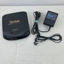 Vtg Sony D-143 Discman Bass Portable CD Player W Power Adapter &amp; Earphon... - $39.59