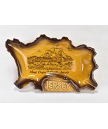 Jersey Souvenir Ashtray Mont Orgueil Castle Trinket Key dish in brown Regal - $36.54 CAD