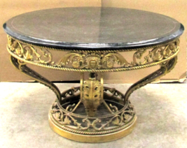 Henredon French Louis XV Style Ornate Cast Iron Gold Centre Table Faux M... - $165,707.73 MXN