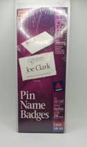 OFFICE Avery Pin Style Name Badges 74652 CB-24P Laser Ink Jet  2  1/4x3 1/2 - £2.33 GBP