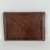 Vintage Tooled Leather Wallet Handmade - £23.39 GBP