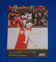 **BRAND NEW** NEW ORLEANS SAINTS PROGRAM DREW BREES BREAKS MOST CAREER T... - $14.95