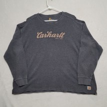 Carhartt Mens Shirt Sz 3XL Gray Thermal Knit Carbon Heather Logo 100569 026 - £28.26 GBP