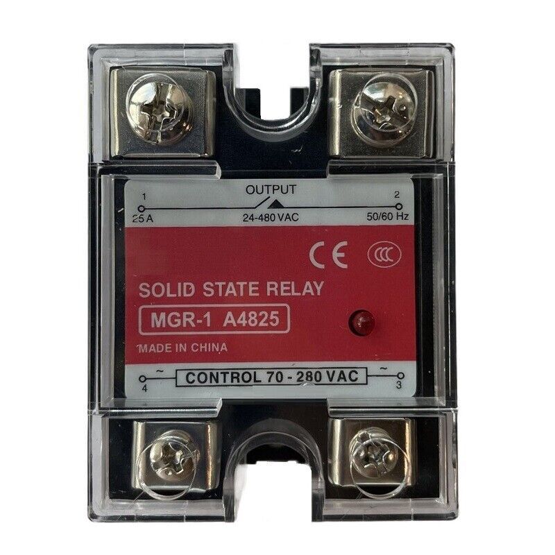 Solid State Relay A4825 for mager MGR-1 25A AC-AC Input 7-280V AC 24-480... - $11.01