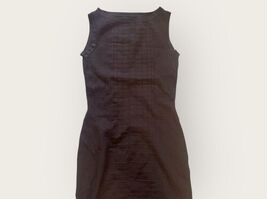 Gucci Women’s Dark Brown Textured Sleeveless Sheath Dress XS Made in Italy image 2