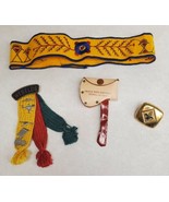 Vintage Webelos Cub Scout Tri-Color Ribbon 5 Pins Slide &amp; Accessories To... - €29,91 EUR