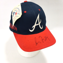 Vintage 90s Atlanta Braves Snapback Hat Cap Genuine Merchandise - Autographs NWT - £67.07 GBP