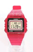 Casio Digital Chronograph Watch Alarm Backlight Day/Date Pink WR50M W-21... - £15.24 GBP