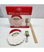 2007 FITZ AND FLOYD Stocking Stuffers Christmas Santa Snack Plate With S... - £11.41 GBP