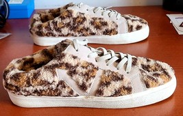 Vintage Havana Sherpa Leopard Cheetah Snuggle Soft 8.5 Women&#39;s Slipper Shoes - £10.86 GBP